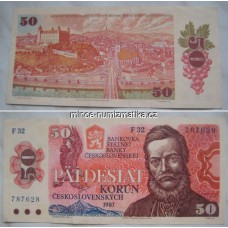 50 Korún 1987 serie F - 50 Kčs